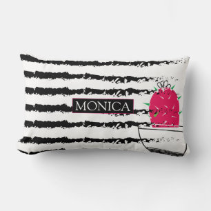 Cojín Lumbar Diseño de patrones de Cactus rosado