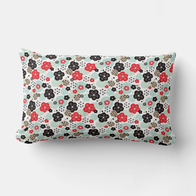 Cojín Lumbar Diseño de patrones japoneses (Anverso)