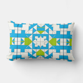 Cojín Lumbar Diseño de Rompecabezas Abstracto para Interiores E