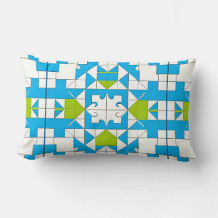 Cojín Lumbar Diseño de Rompecabezas Abstracto para Interiores E