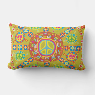 Cojín Lumbar Diseño de Símbolos de Paz