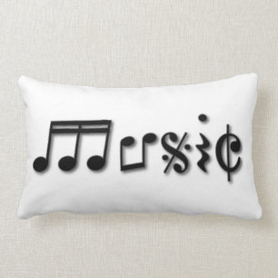 Cojín Lumbar Diseño de texto musical
