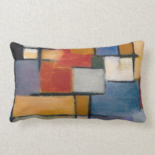 Cojín Lumbar Diseño del extracto del arte de los mediados de