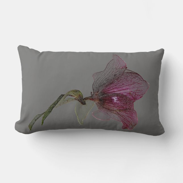 Cojín Lumbar Diseño elegante de flores (Anverso)