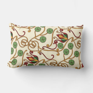 Cojín Lumbar diseño floral inspirado en el Art Nouveau
