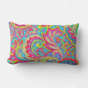 Cojín Lumbar Diseño floral vintage de color