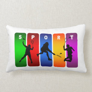 Cojín Lumbar Diseño fresco estupendo del deporte del bádminto