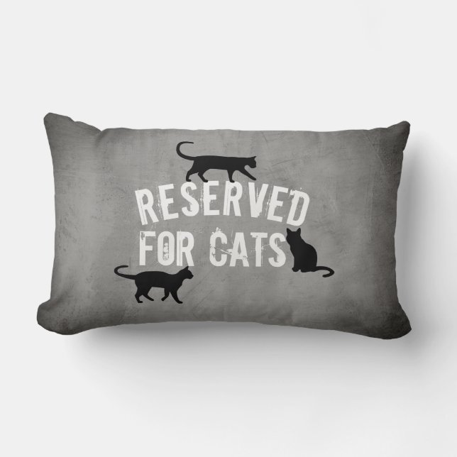 Cojín Lumbar diseño lindo de gato reservado para gatos grises a (Anverso)