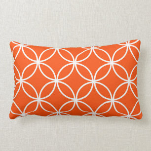 Cojín Lumbar Diseño moderno círculos superpuestos en naranja