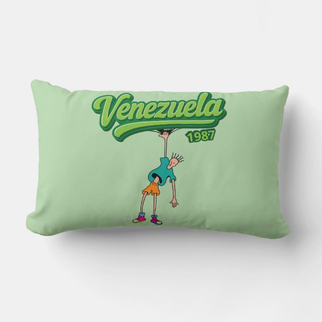 Cojín Lumbar Diseño Venezuela 1987 – Estilo retro ochentero  (Anverso)