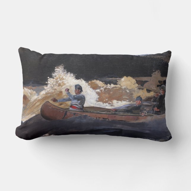 Cojín Lumbar Disparando a los rápidos (Anverso)