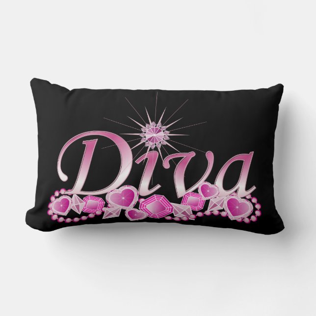 Cojín Lumbar Diva Bling (Anverso)