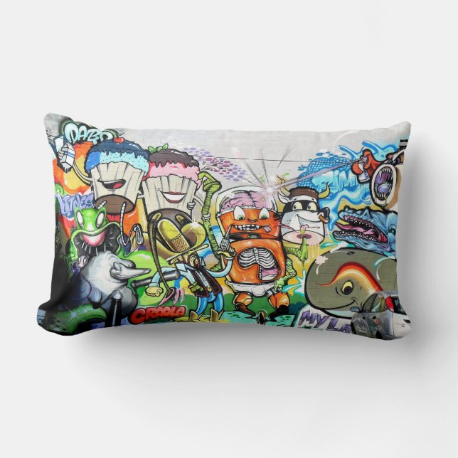 Cojín Lumbar Diversión con grafitis (Anverso)