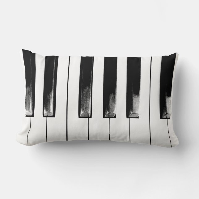 Cojín Lumbar Diversión de Guay con las claves de piano antiguas (Anverso)