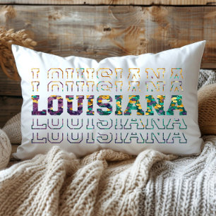 Cojín Lumbar Diversión Louisiana Purple Gold Green