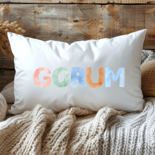 Cojín Lumbar Diverso Colorido Acuarela Gorum Estado de Luisiana