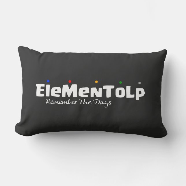 Cojín Lumbar Divertidos alfabetos (Anverso)