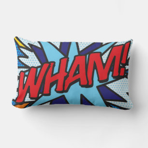 Cojín Lumbar Diviértete con WHAM ZAP Cita Divertida de Cómic de