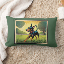 Cojín Lumbar Doberman Pinscher respaldo de corte Sofá