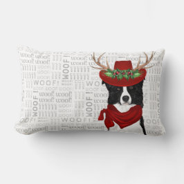 Cojín Lumbar Dog Lover Navidades Border Collie Holiday