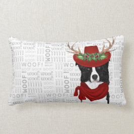 Cojín Lumbar Dog Lover Navidades Border Collie Holiday