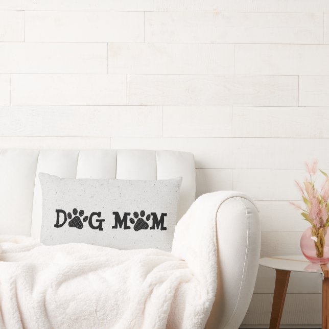 Cojín Lumbar DOG MOM Pawprints Polka Dots (Sofá)