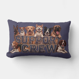Cojín Lumbar Dogs Support Crew Multi Breed Owner Blue Dog Lover
