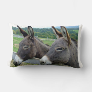 Cojín Lumbar Donkey Mule Farm Animal Country Destruido