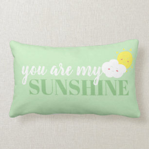 Cojín Lumbar Doodle Eres Mi Sunshine Pillow Green