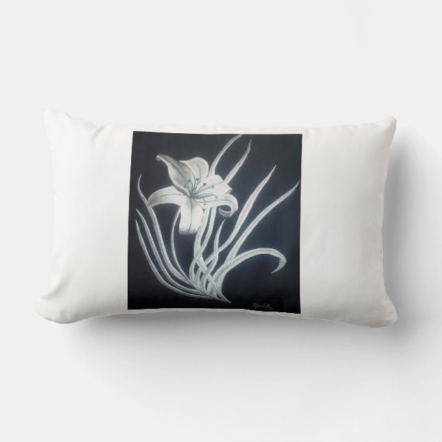 Cojín Lumbar Dorado del lirio (Anverso)