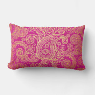 Cojín Lumbar Dorado Swirls American Mojo Pillow
