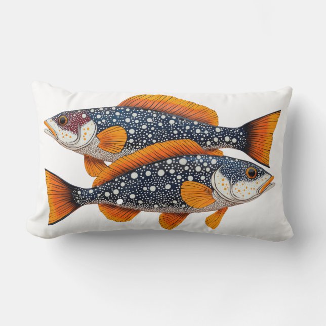 Cojín Lumbar Dos peces manchados (Anverso)