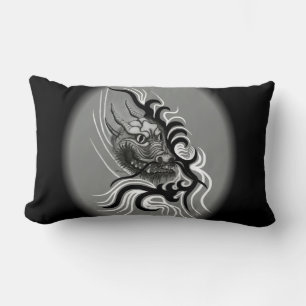 Cojín Lumbar Dragón de China en estilo de tatuaje