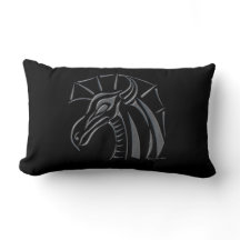 Dragón en reposo (plata) Pillow Lumbar