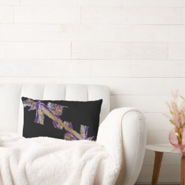 Cojín Lumbar Dragón morado en negro