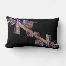 Cojín Lumbar Dragón morado en negro