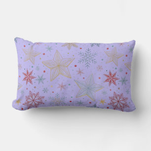 Cojín Lumbar "Dreamy Lavender Star Pattern Lumbar Pillow