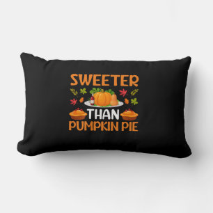 Cojín Lumbar Dulce de Acción de Gracias Que Pie De Calabaza