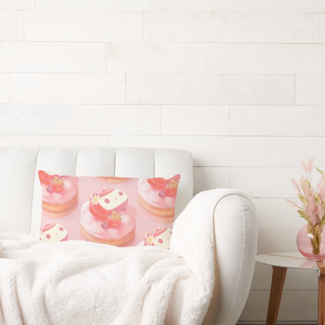 Cojín Lumbar Dulce de Frutas: La Tartaleta de Fresa de la Conej (Sofá)