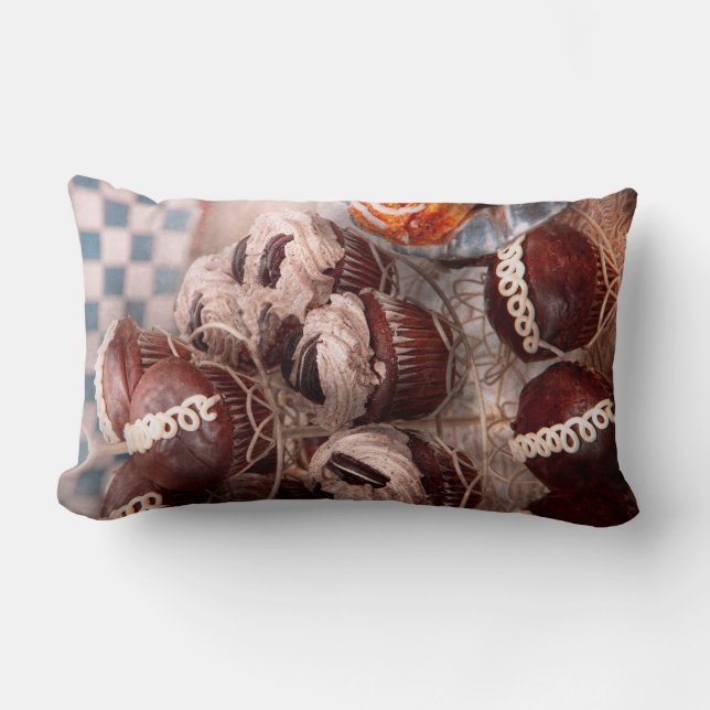 Cojín Lumbar Dulce - Pastel de torta - Montaña de torta (Anverso)