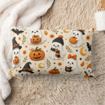 Dulce Patrón de Halloween de Fantasma y Calabaza