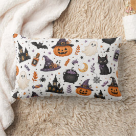 Cojín Lumbar Dulce patrón sin fisuras de Halloween con gatos ne