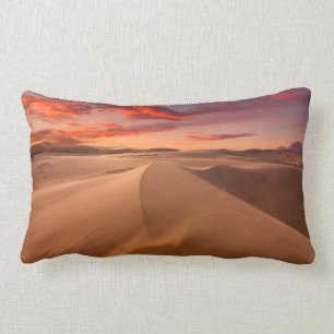 Cojín Lumbar Dunas de arena en el desierto en la puesta del sol