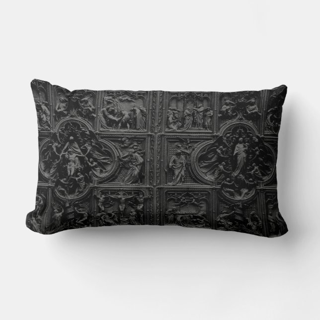 Cojín Lumbar Duomo del detalle 01 de la puerta de Milano (Anverso)