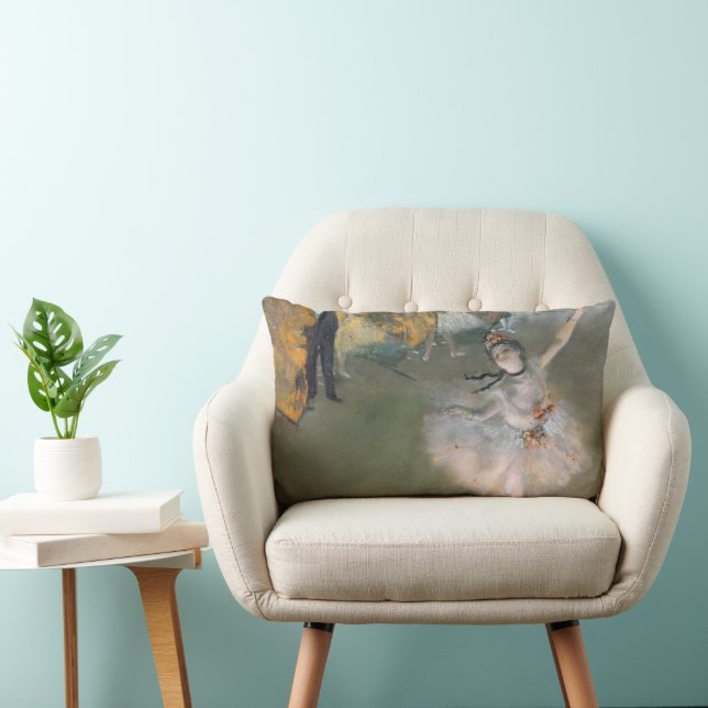 Cojín Lumbar Edgar Degas | Estrella o bailarina en el escenario (Silla)