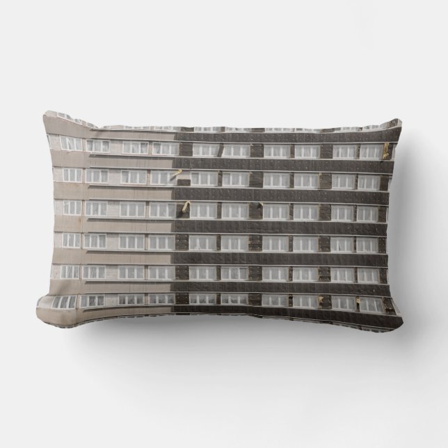 Cojín Lumbar Edificio comercial marrón (Anverso)
