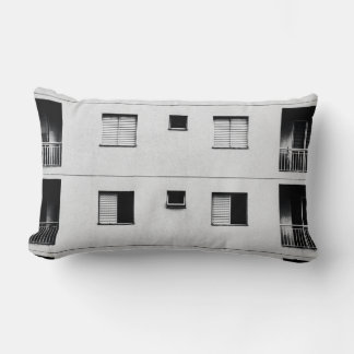 Cojín Lumbar Edificio de hormigón blanco