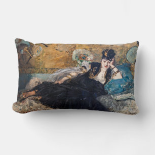 Cojín Lumbar Edouard Manet - Dama con Abanicos