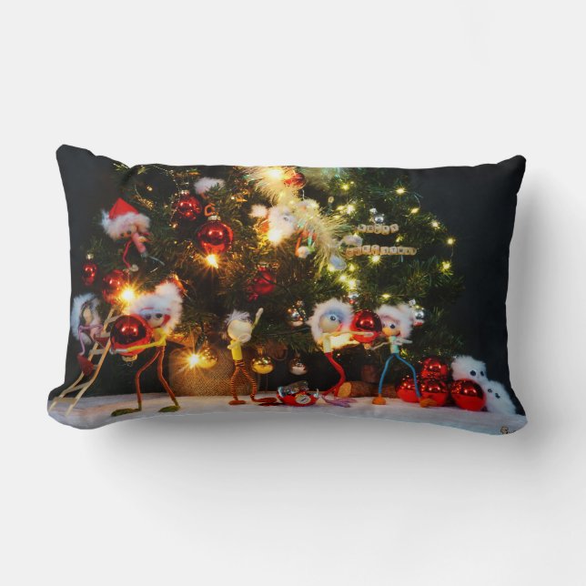 Cojín Lumbar Een zoekplaatje met diverse Kerst optuig Fubby's. (Anverso)