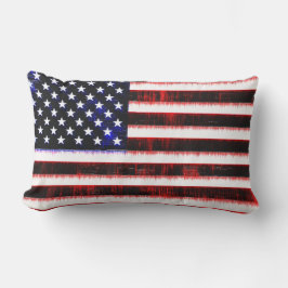Cojín Lumbar EEUU - Bandera estadounidense, tallada en alto
